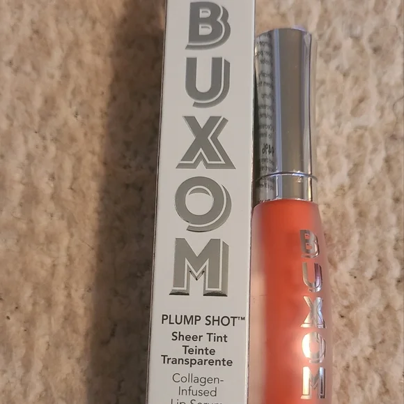NIB, BUXOM PLUMP SHOT SHEER TINT IN KORAL KISS LIP GLOSS SERUM - Picture 2 of 8